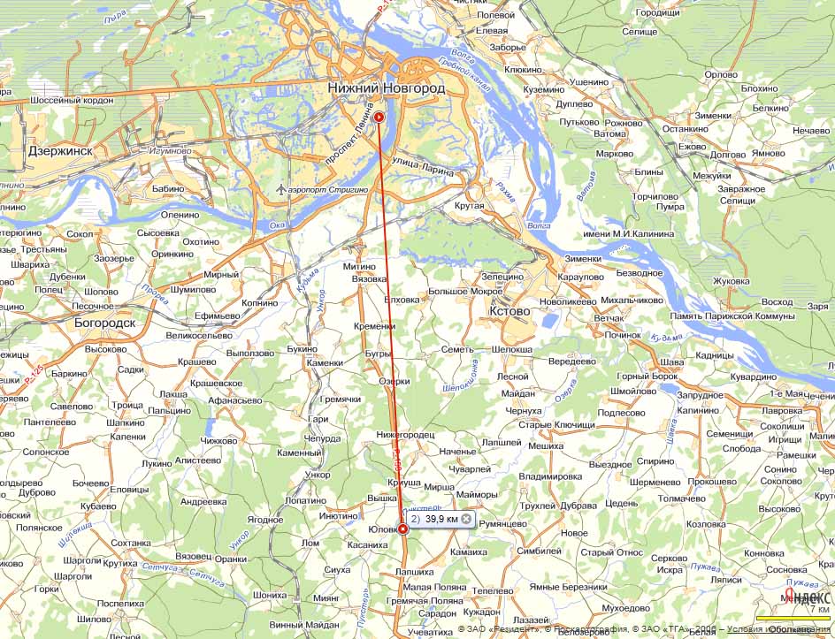 Юловка нижегородская область карта