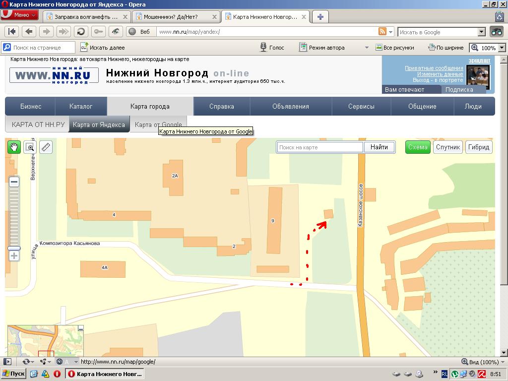 Гугл карта нижнего новгорода