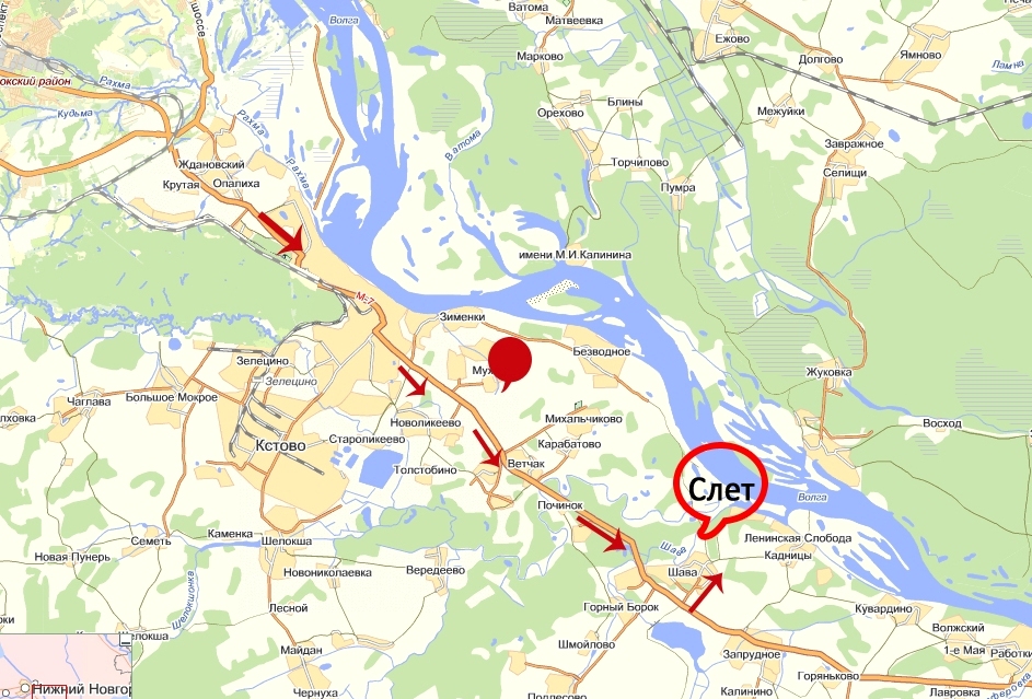 Кстово нижегородская область карта