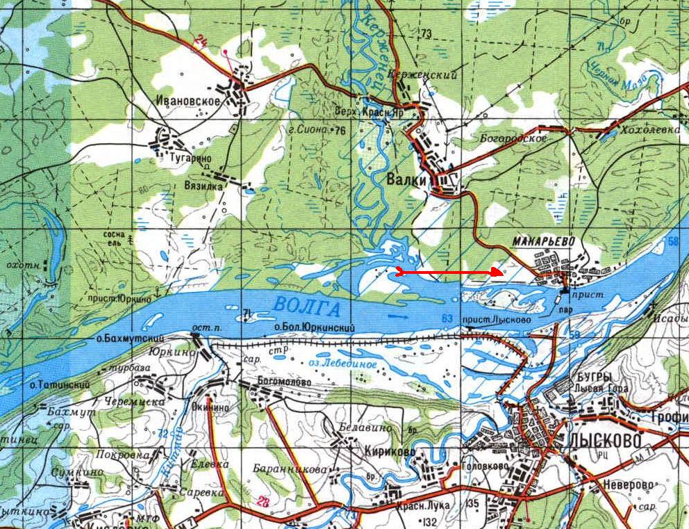 Макарьевский монастырь нижегородская область карта