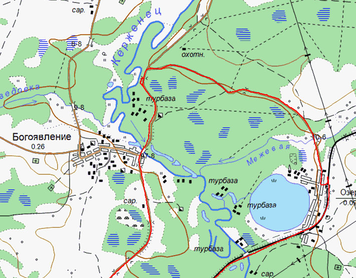 Карта керженец нижегородской области карта