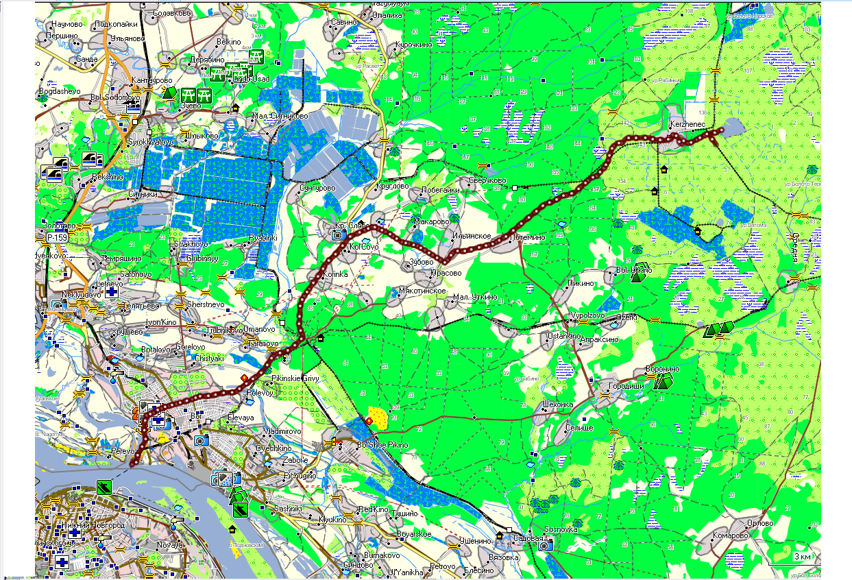 Карта керженец нижегородской области карта