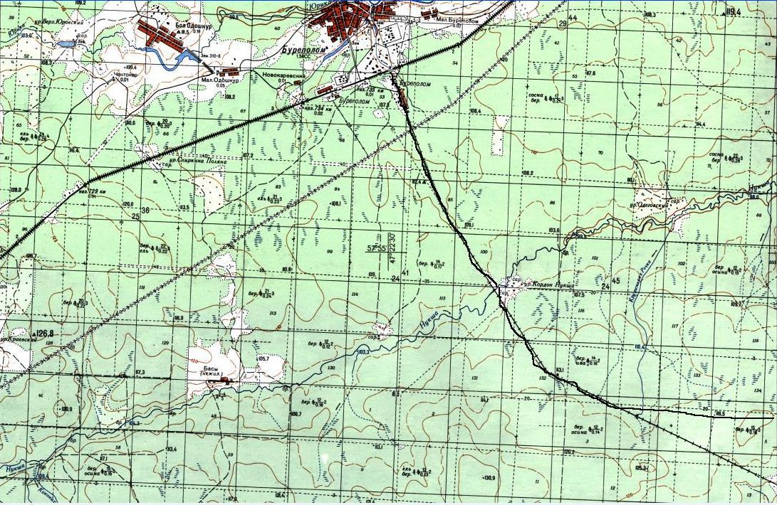 Топографическая карта тоншаевского района нижегородской области