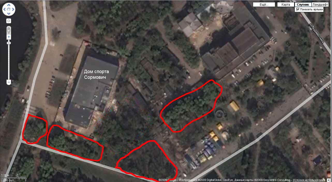 Сормовский парк карта парка