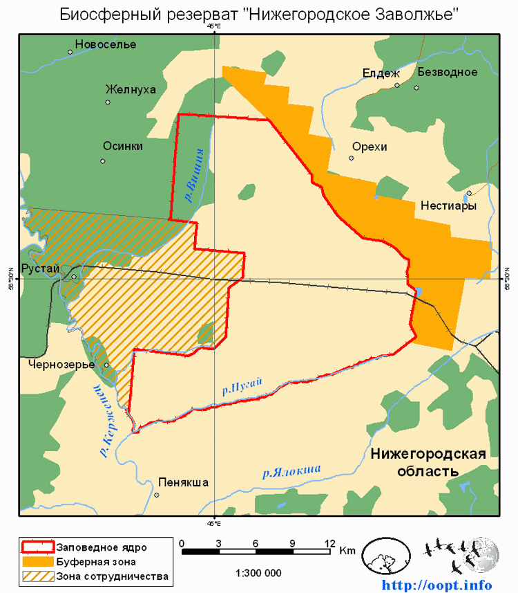 Керженский заповедник карта