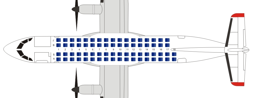 Atr 72 схема салона лучшие места