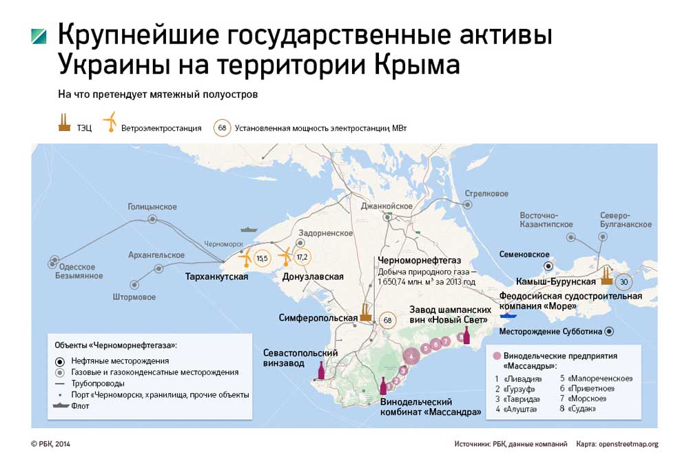 Карта территории крыма и украины