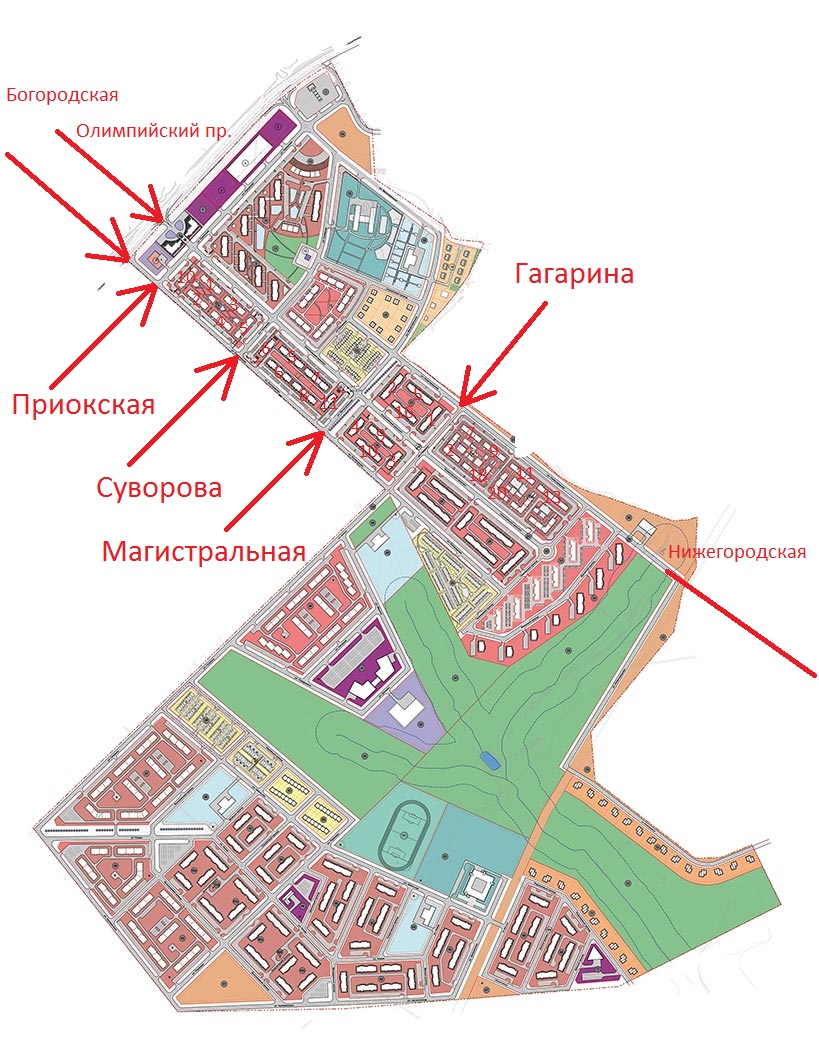 Карта окский берег