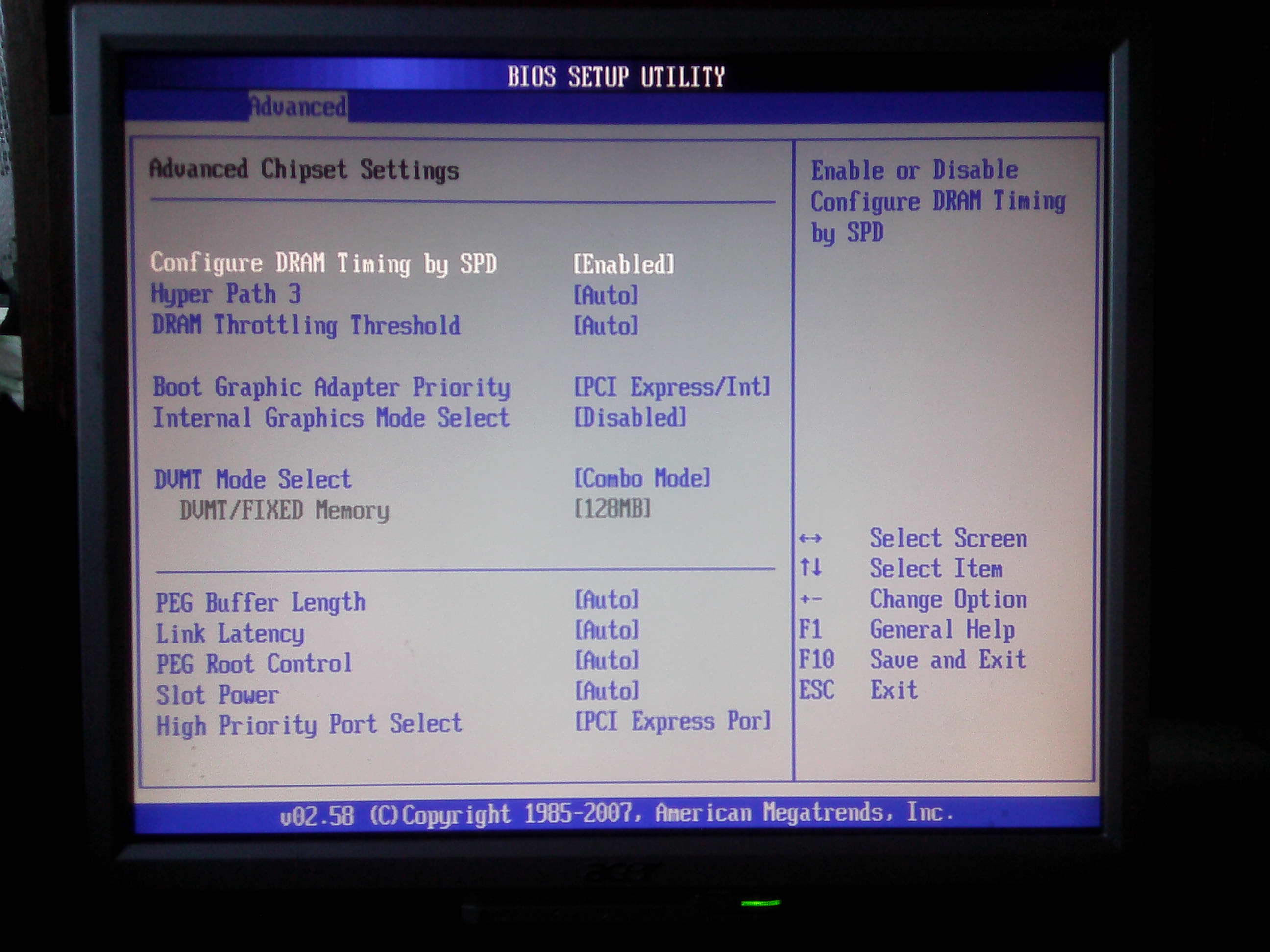 Bios startup