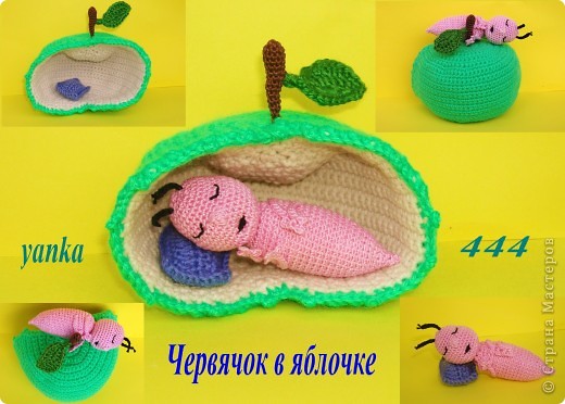 Червячок крючком схема