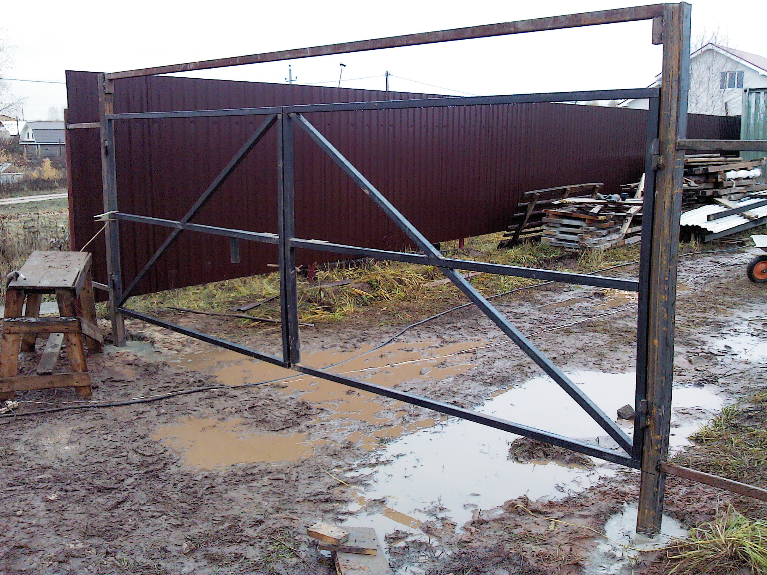 Ворота 4 метра своими руками. Ворота 4 метра своими руками. Ворота 4 метра своими руками. Ворота 4 метра своими руками. Каркас откатных ворот чертеж 5м.