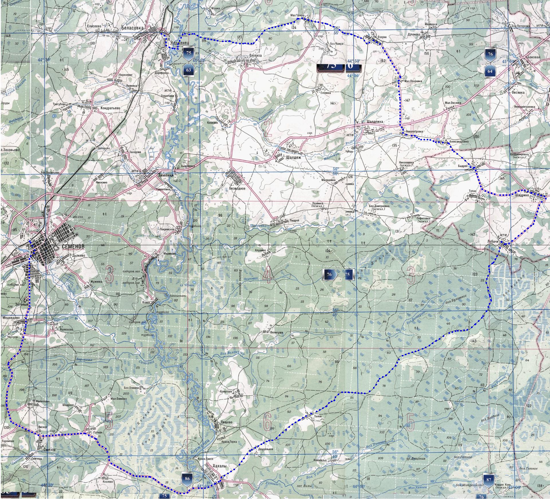 Керженский заповедник карта
