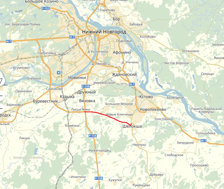 Дорога нижний новгород иваново карта