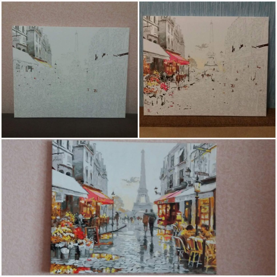 готовые работы по номерам. алмазная вышивка белоснежка «итальянский дворик». картина по номерам результат. картины маслом для интерьера. живопись по номерам.