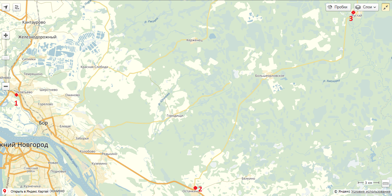 Рустай нижегородская область карта