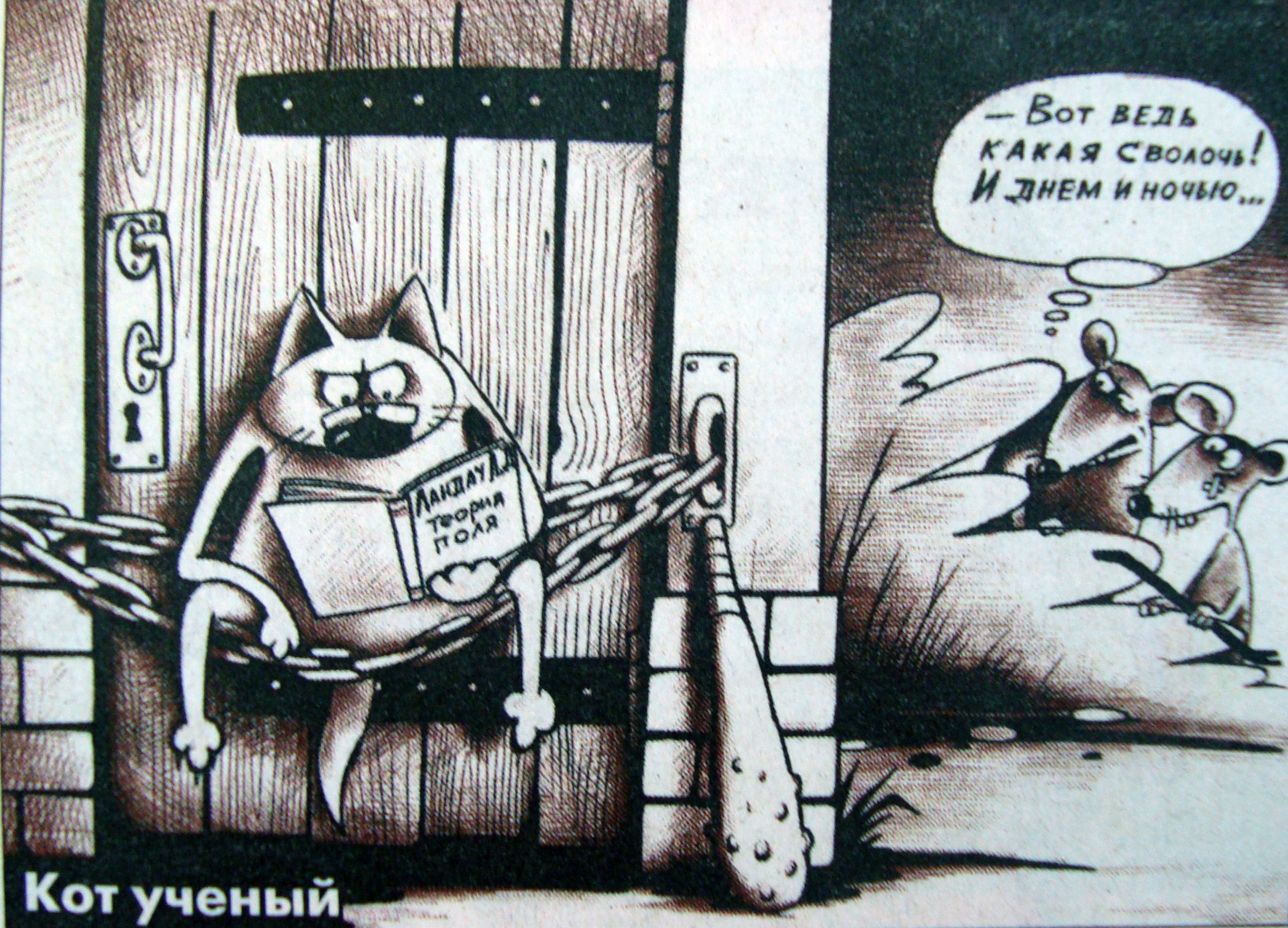 Карикатура кот с перевязанной