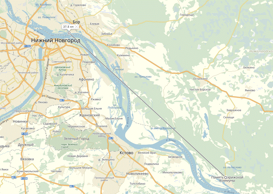 Бор карта нижегородская
