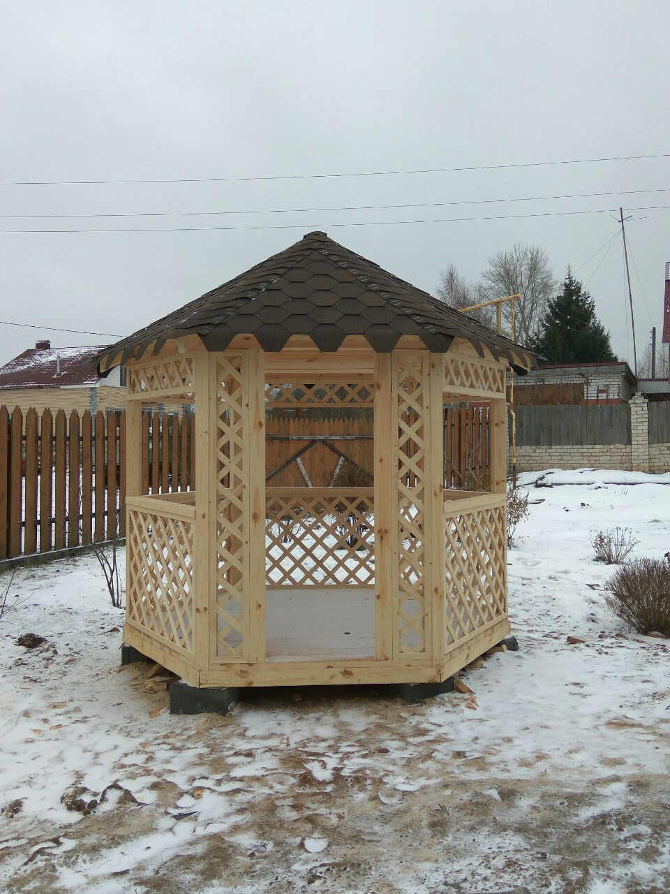 Беседка из осины своими руками