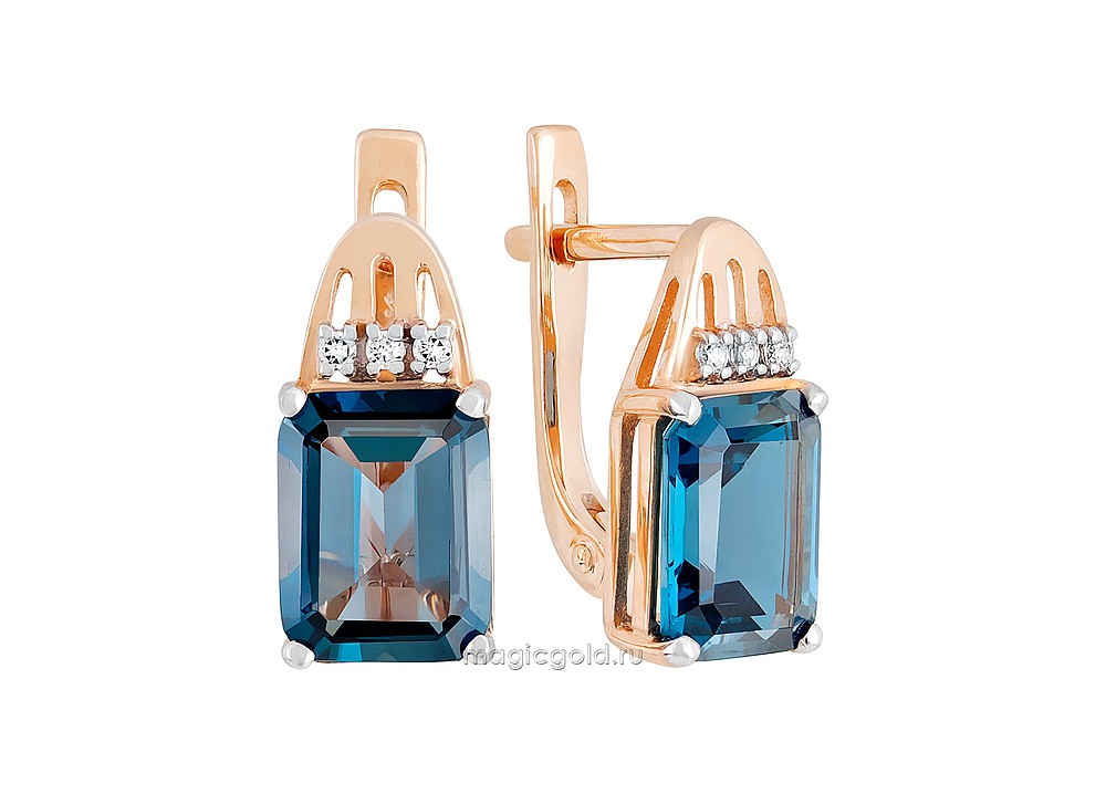 Серьги Топаз Золото 585 Купить