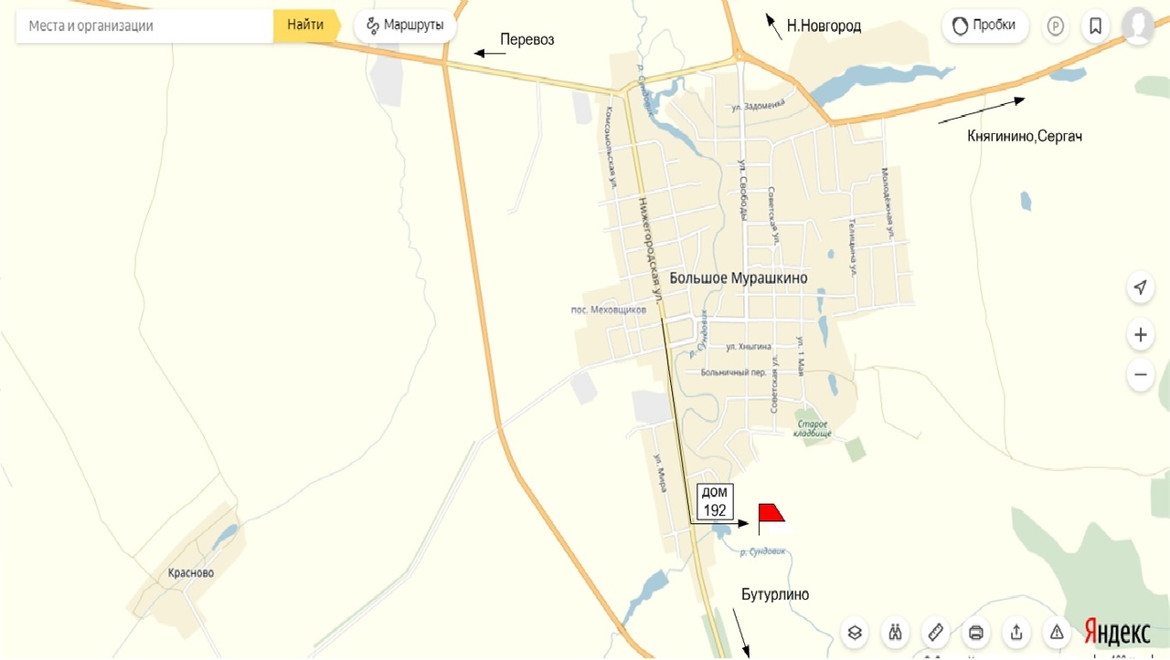 Княгинино нижегородская область карта
