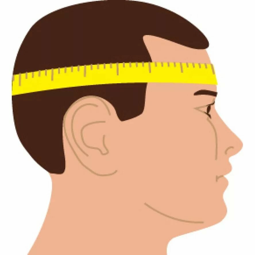Измерение окружности головы. Размер головного убора обхват головы 56. Замер головы. Мерка обхват головы. Замер головы для шапки.