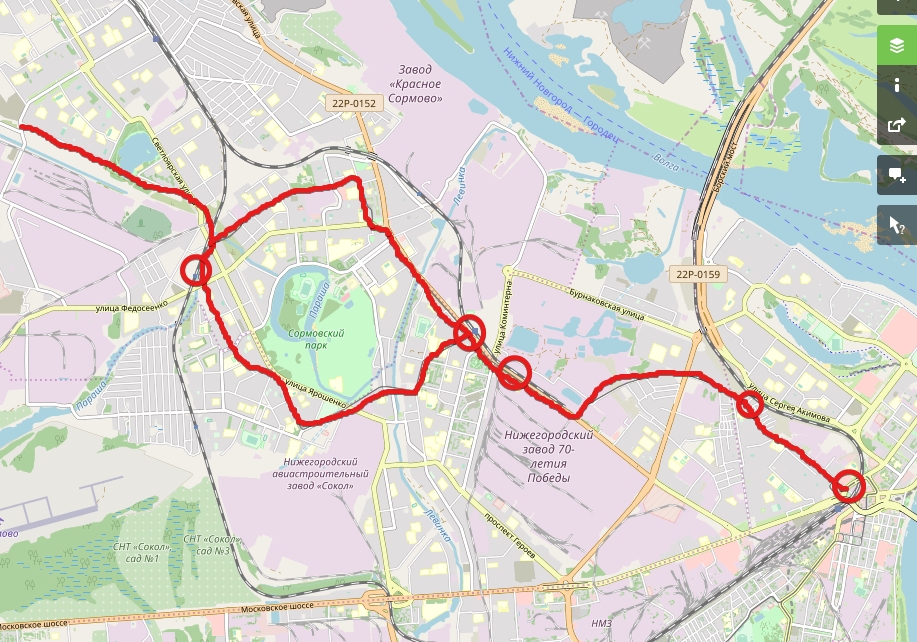 Карта сормово нижний