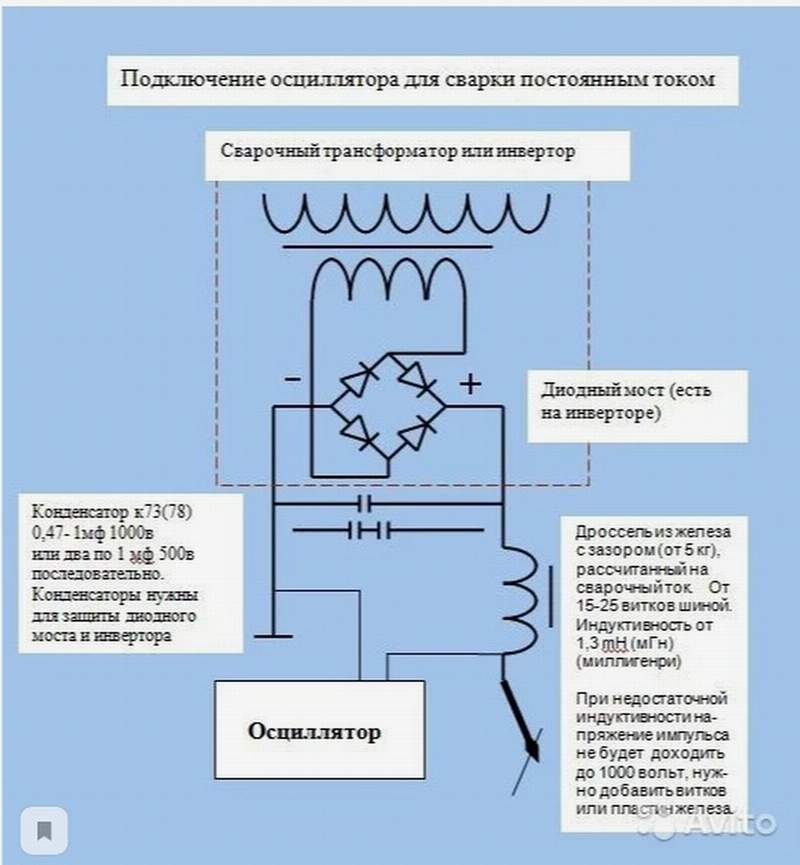 Схема осциллятора для инвертора