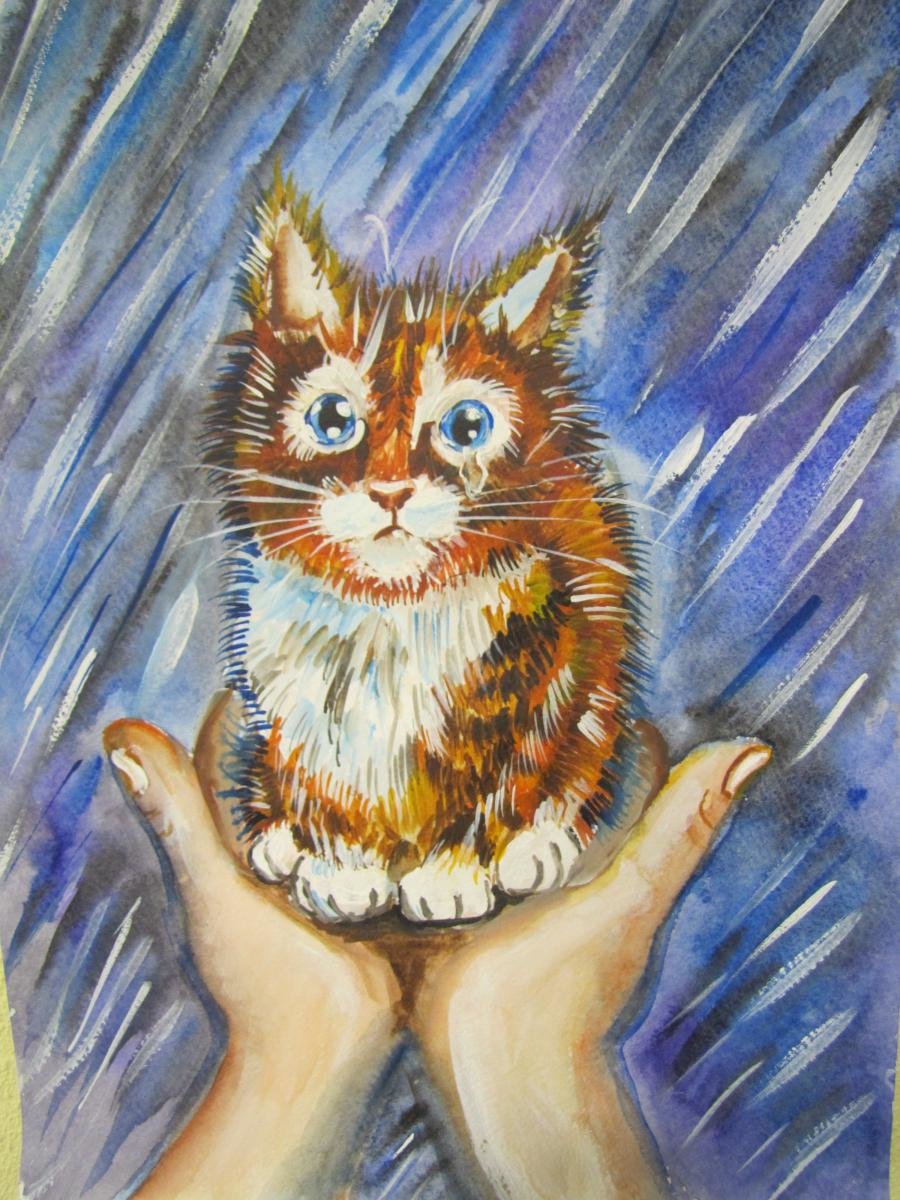 Рисовать любимое животное. Котенок живопись. Рисунки животных гуашью. Рисунки котов. Кот гуашью.