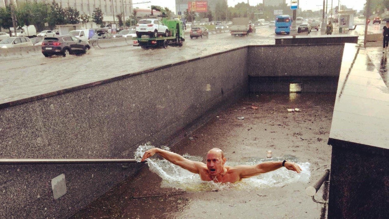 Путин побежит по арбату
