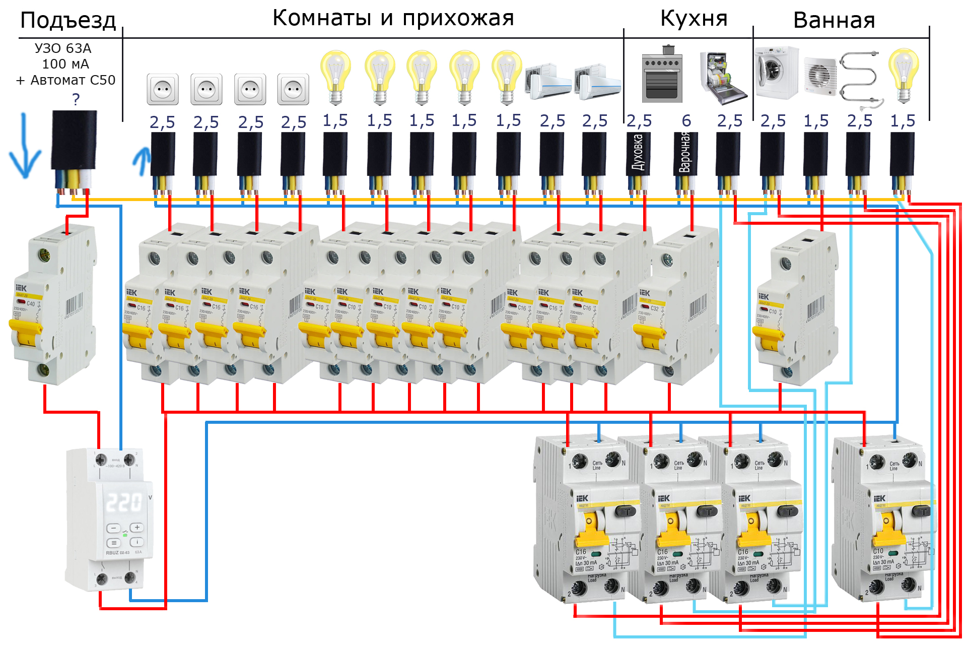 Уздп схема подключения