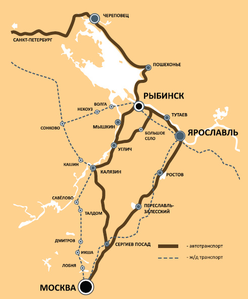 Поезд москва ярославль карта