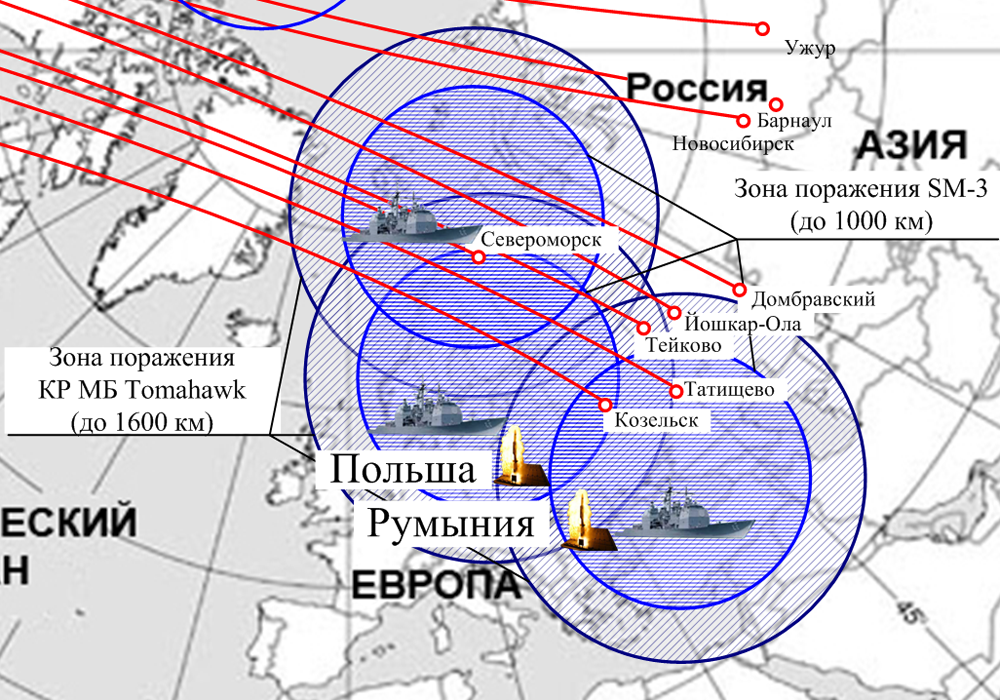 Карта поражения россии