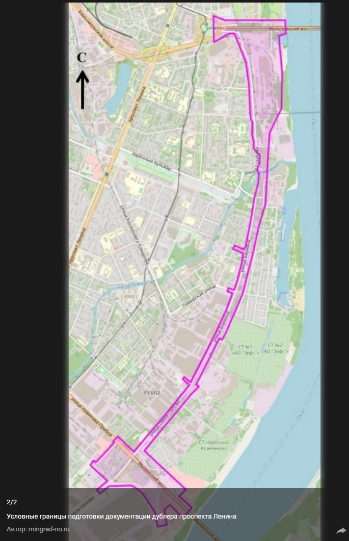 Схема дублера проспекта ленина в нижнем новгороде схема