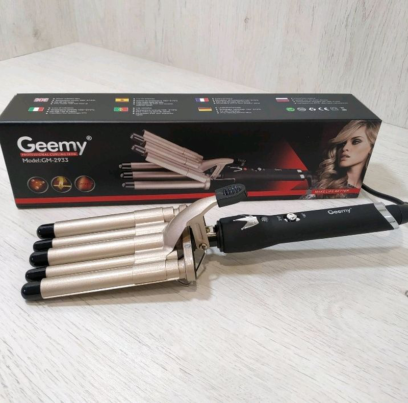 плойка gemei пять волн gm-2933. варианты вечерних причёсок на плойку волна. пятая плойка. плойка пятиволновая gm-2933. плойка-щипцы - пять волн gemei gm-2933.