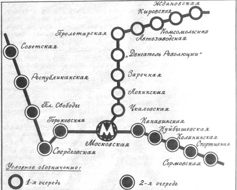 Схема горьковского метрополитена план