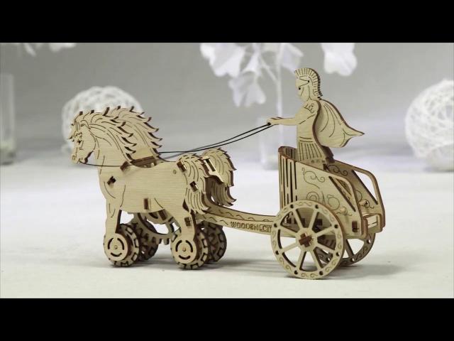 Mechanical models 'Roman chariot' of WOODEN.CITY