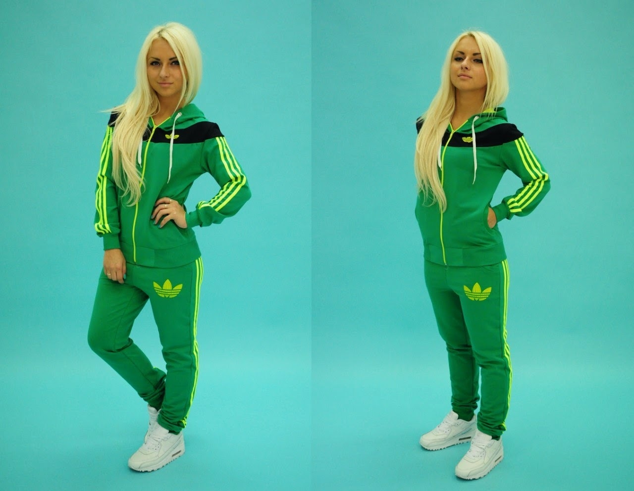 Спортивный костюм адидас женский зеленый