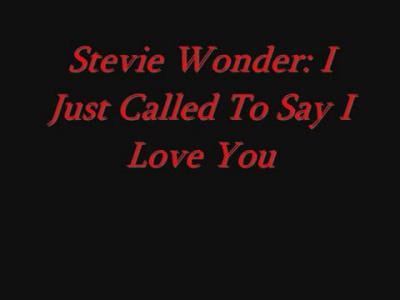 Stevie Wonder-I Just Called To Say